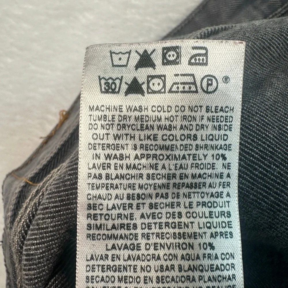 Levi's 501 Jeans Mens 36x32 Gray Bleach splattered‎ Straight Leg Button Original